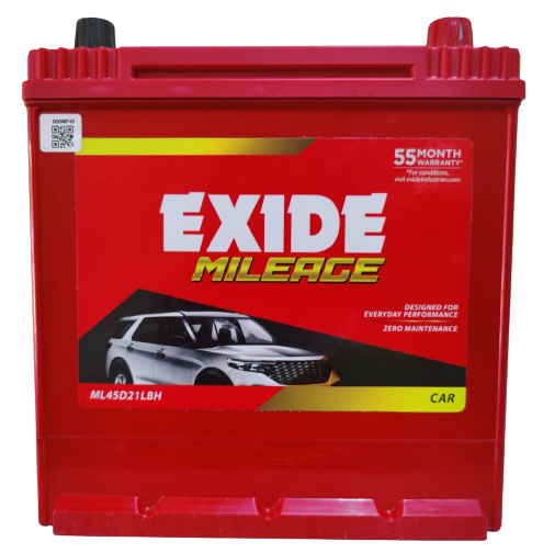 exide mileage ml45d21lbh battery (45ah)