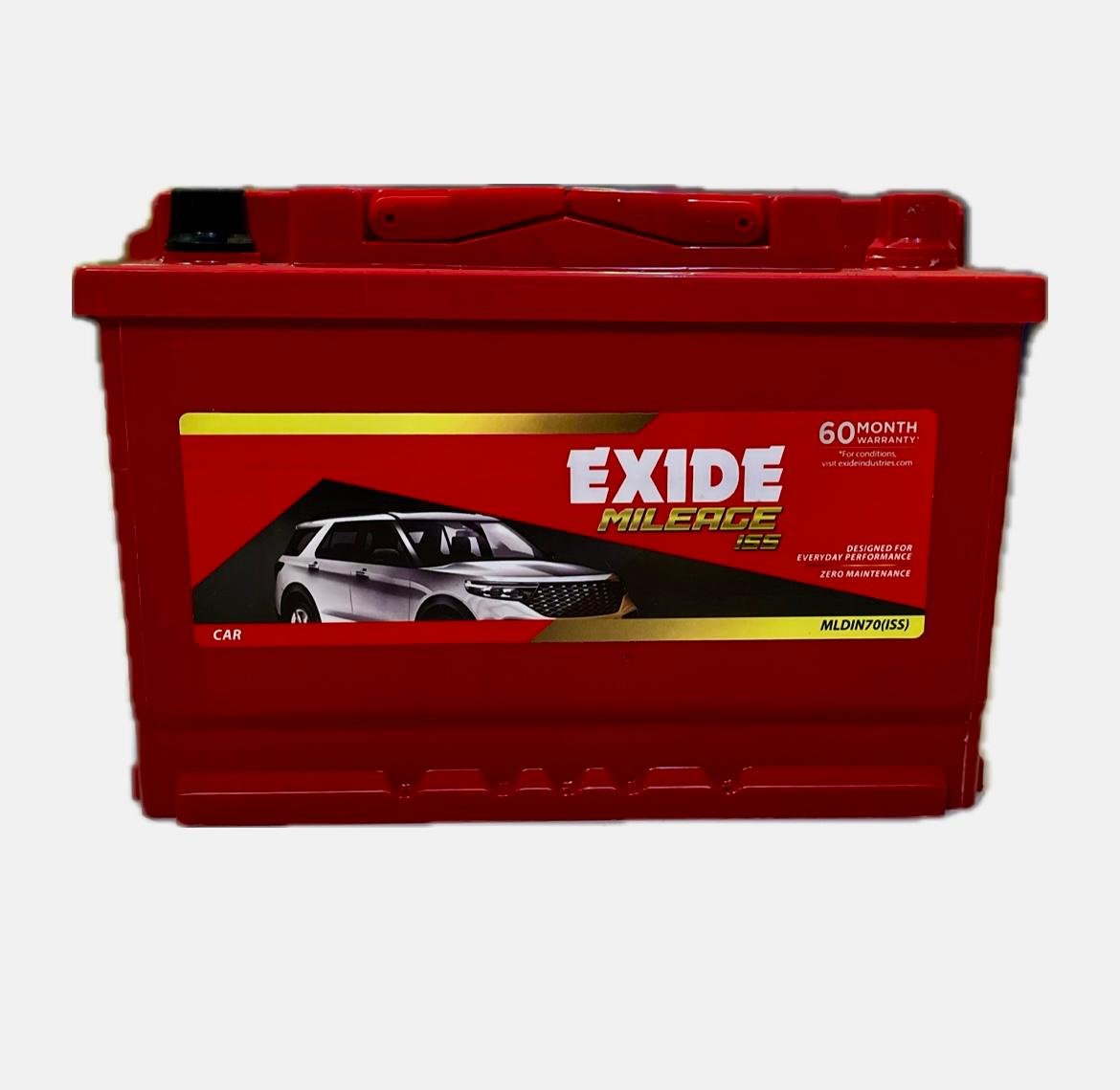 exide mileage mldin70(iss) battery (70ah)