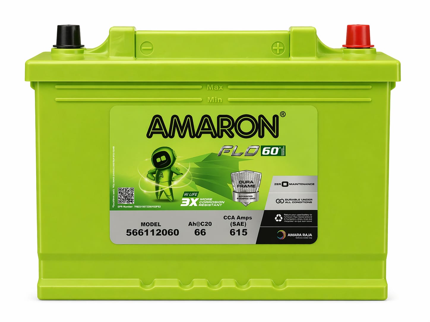 amaron flo din66 (566112060) battery