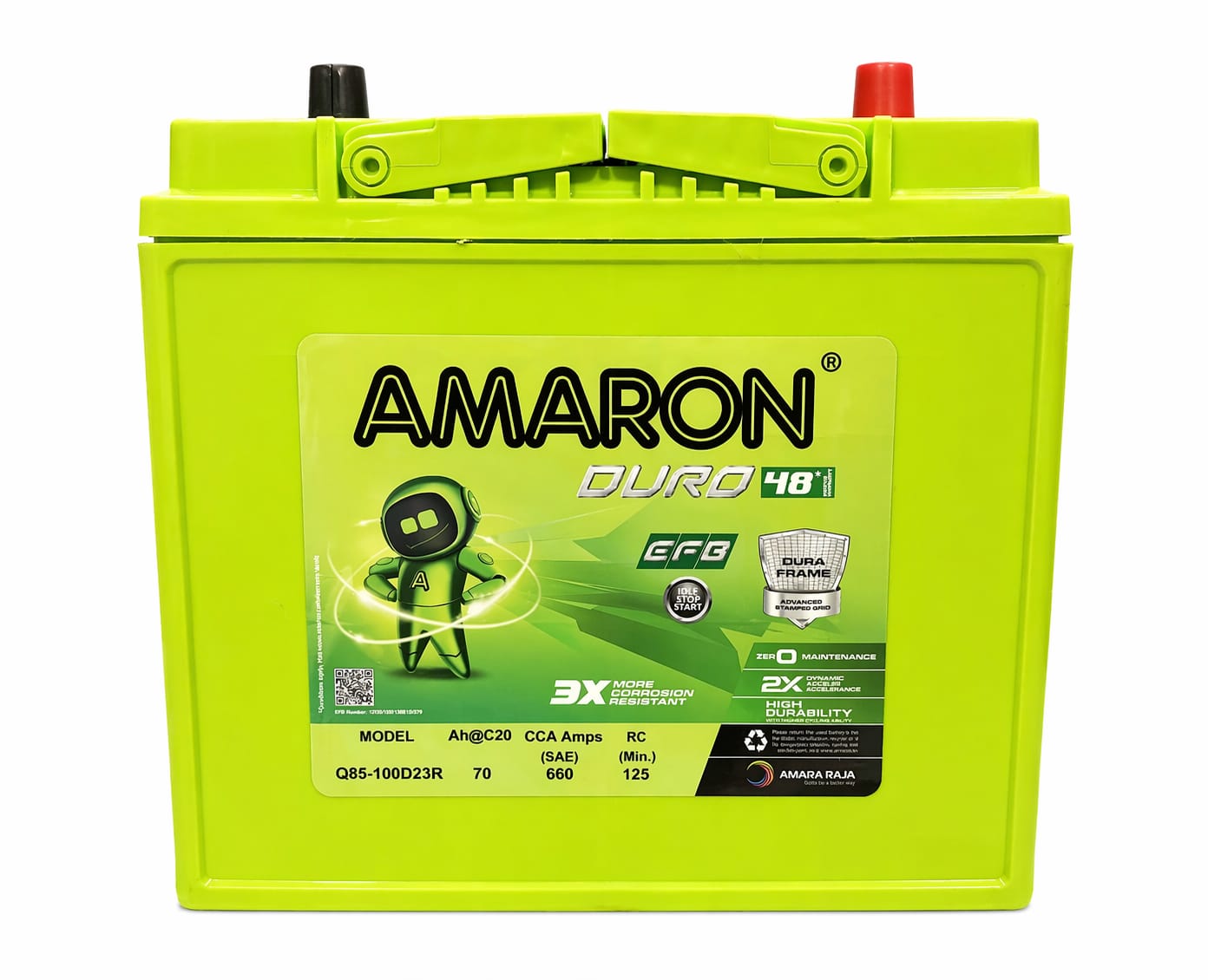 amaron duro efb 100d23r automotive battery - ef100d23r (aam-dr-ef100d23r)