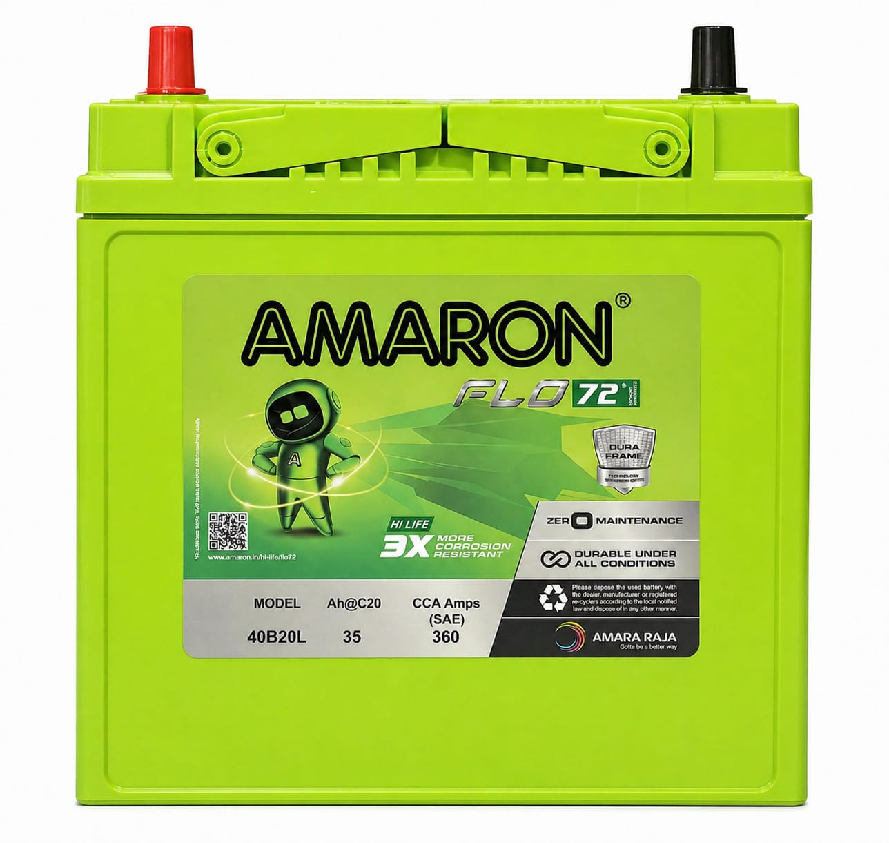 amaron flo 40b20l battery