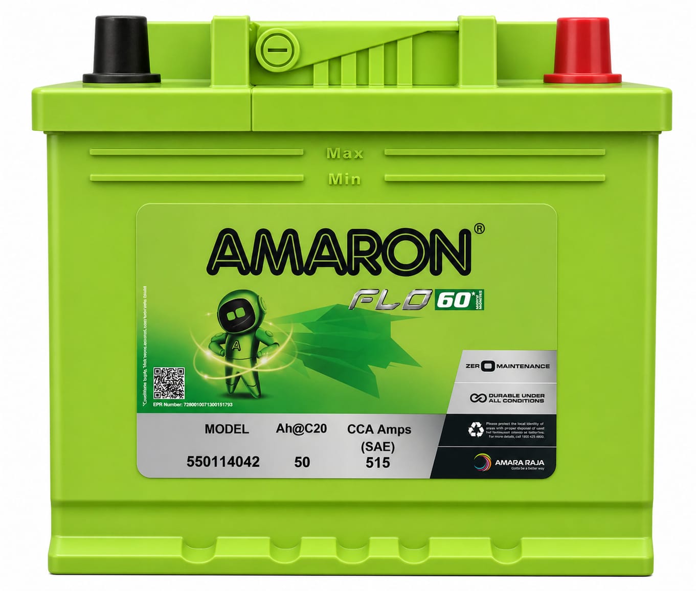 amaron flo din50l (550114042) battery