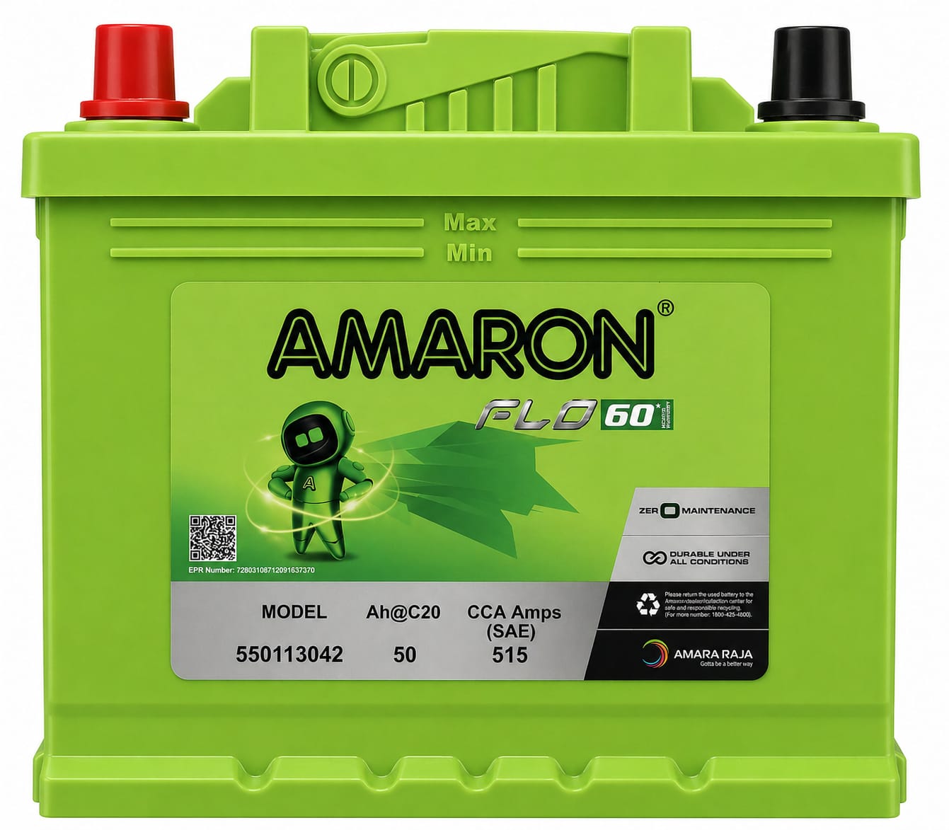 amaron flo din50r (550113042) battery