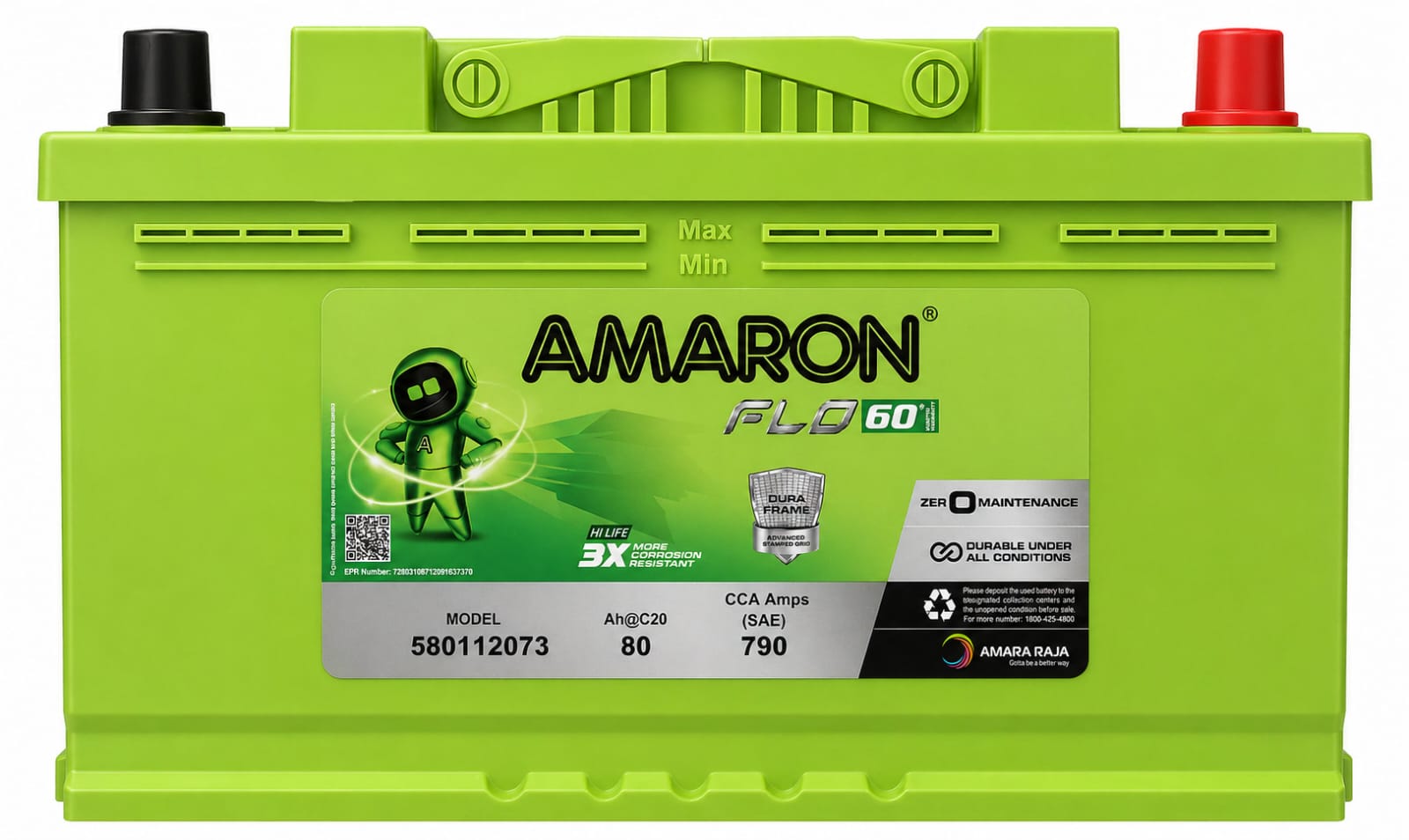 amaron flo din80 (580112073) battery