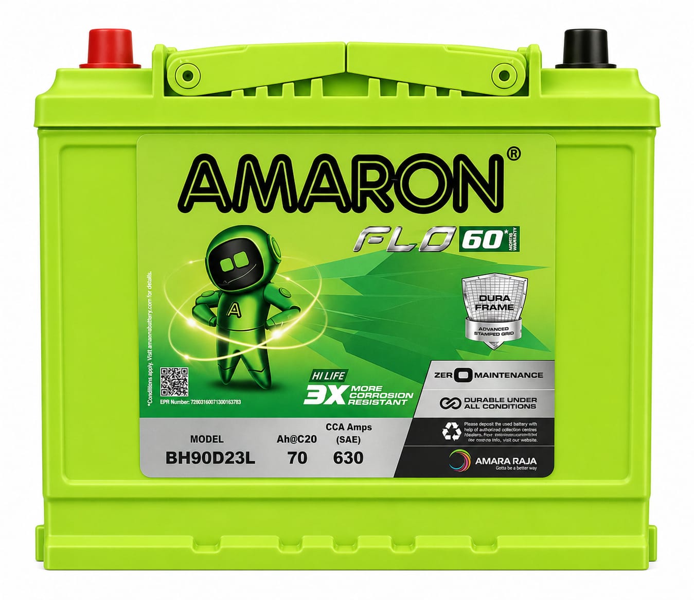 amaron flo bh90d23l battery
