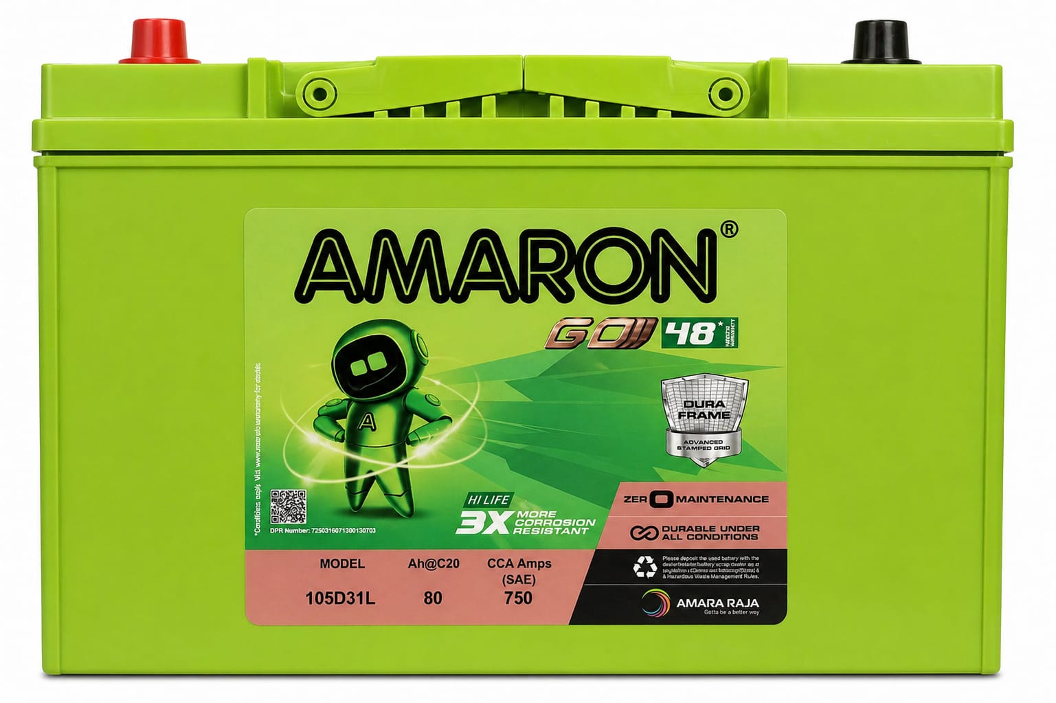 amaron go 105d31l battery