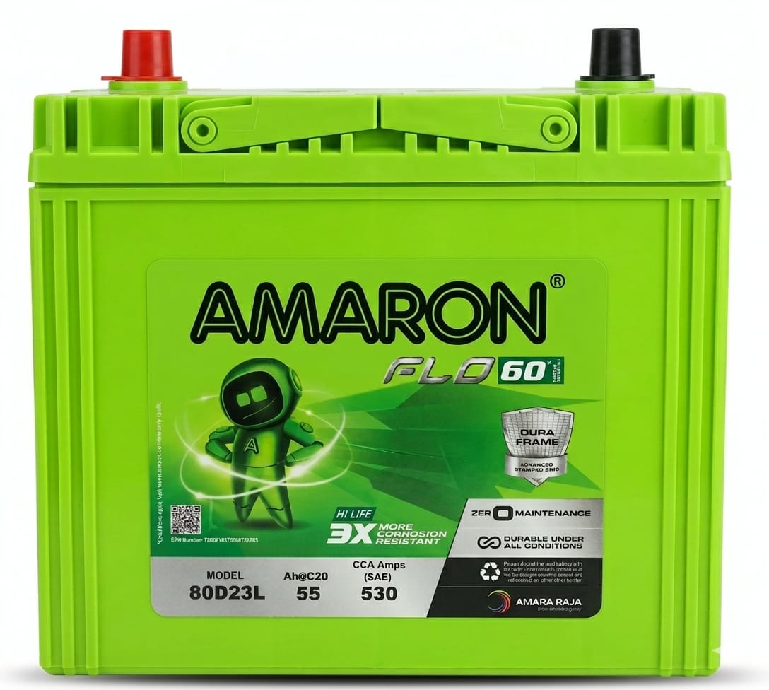 amaron flo 80d23l battery