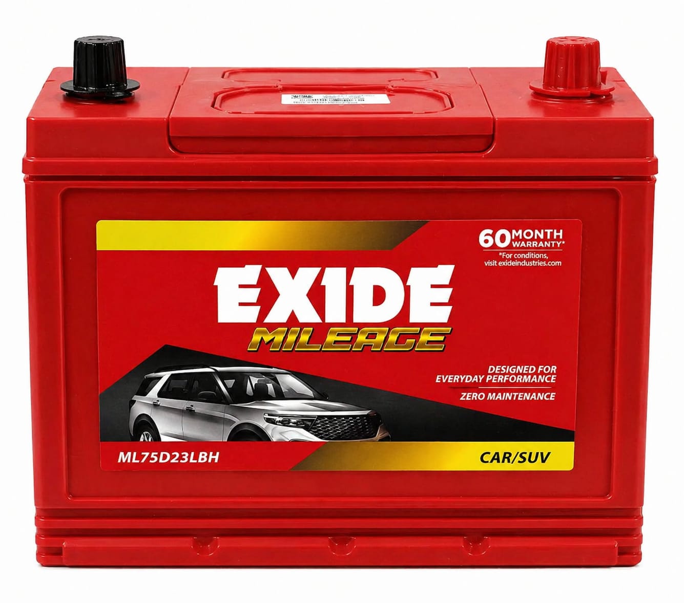 exide mileage ml75d23lbh battery (68ah)