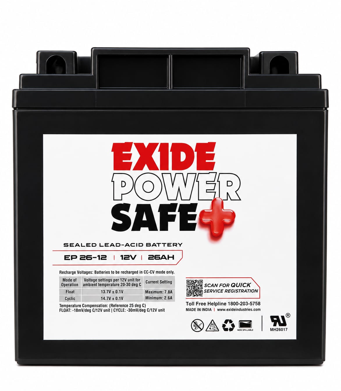 exide powersafe 12v26ah